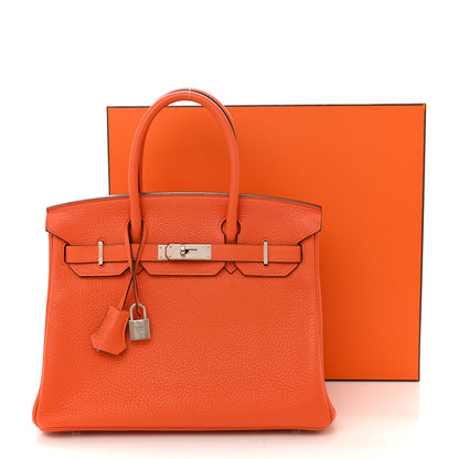 Hermes Taurillon Clemence Birkin 30 Feu 16 of 16