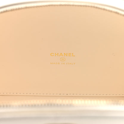 Chanel Grained Calfskin Quilted Top Handle Chain Clutch White 6 of 11