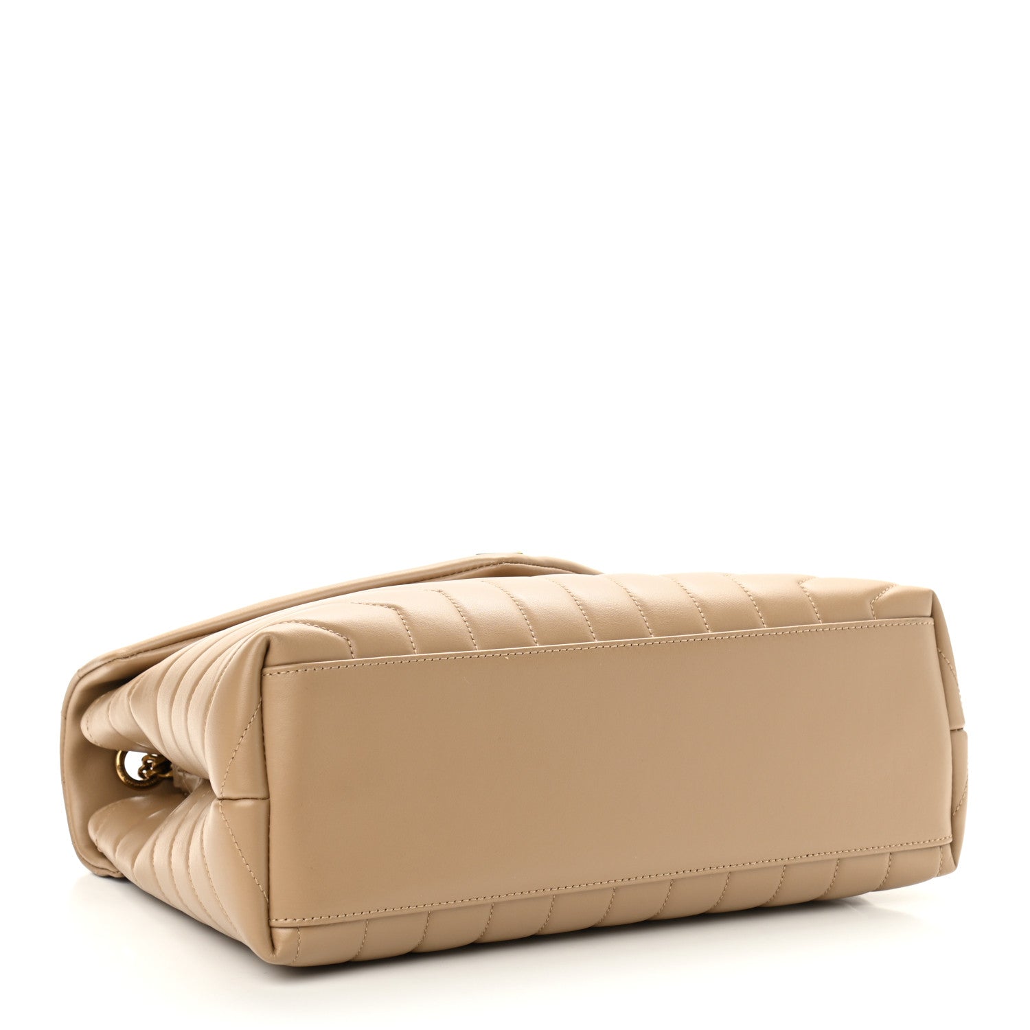Saint Laurent Calfskin Y Quilted Monogram Medium Loulou Chain Satchel Dark Latte 4 of 11
