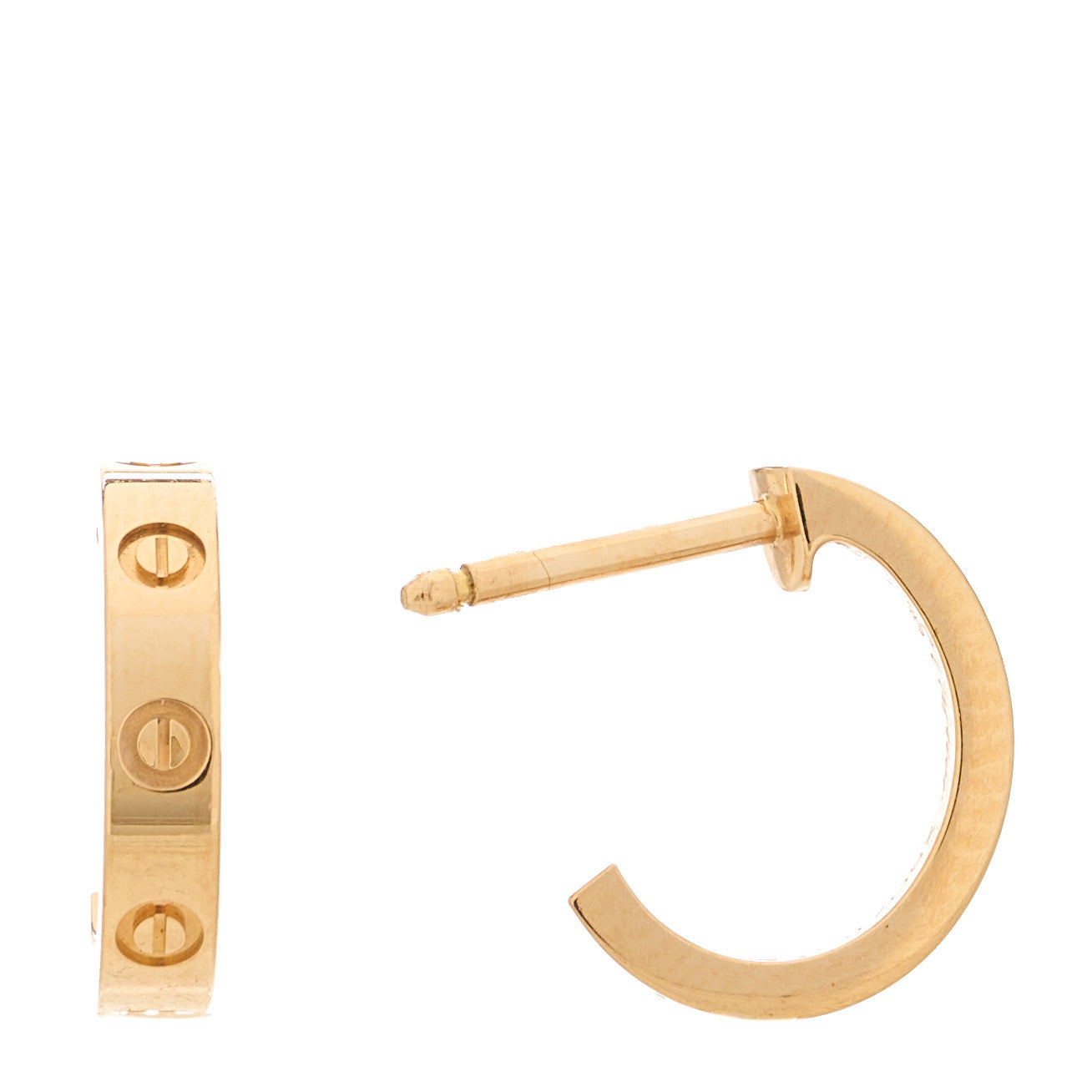 18K Pink Gold Small LOVE Hoop Earrings
