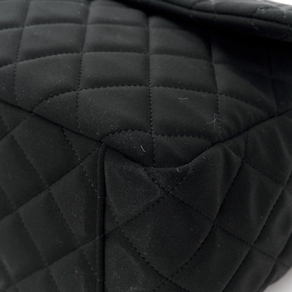 Chanel Neoprene Quilted XXL Travel Flap Bag Black 12 of 13