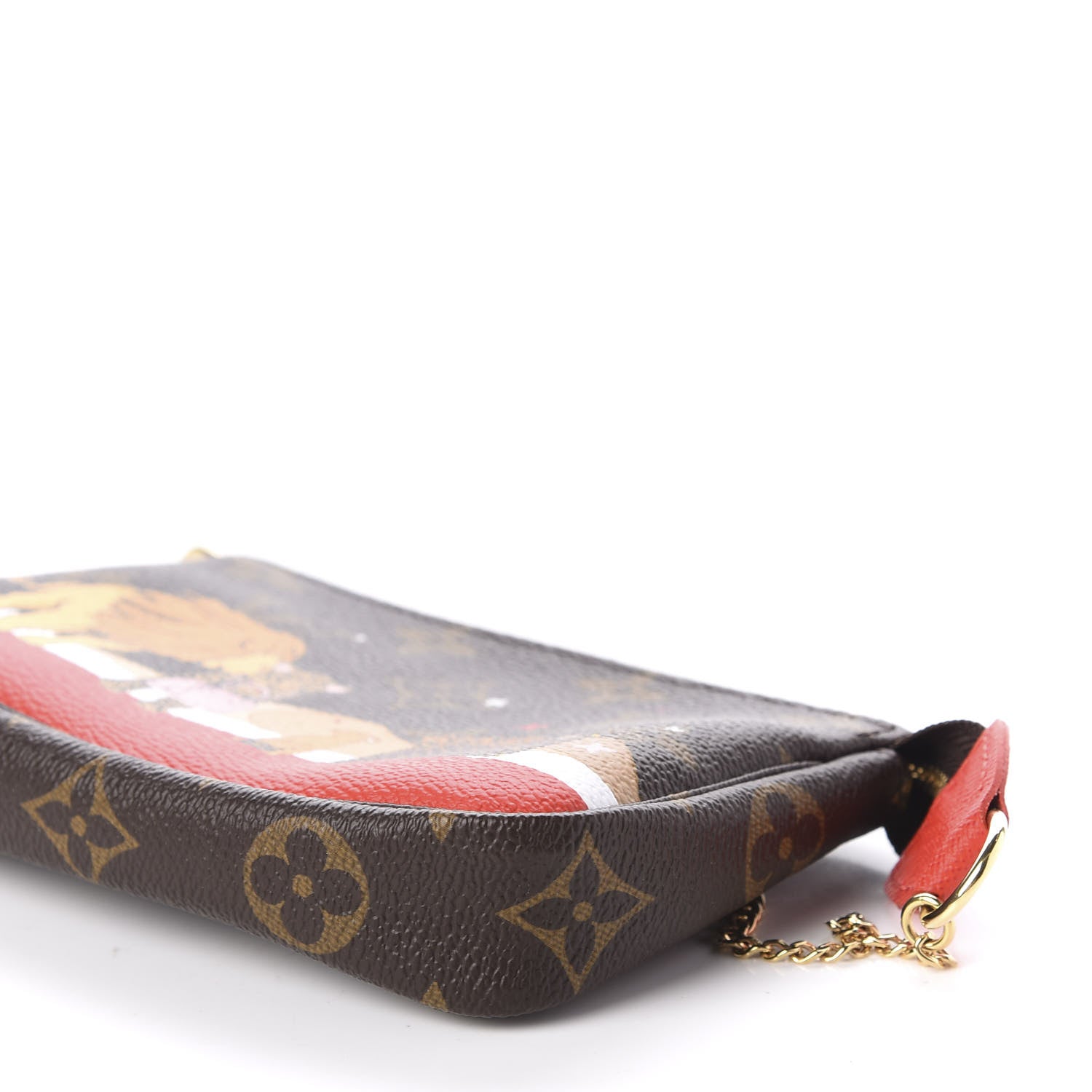 Louis Vuitton Monogram 2018 Christmas Animation Mini Cats Pochette Accessories 7 of 9