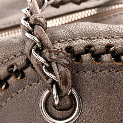 Chanel Metallic Goatskin Medium Luxe Ligne Bowler Bronze 15 of 16