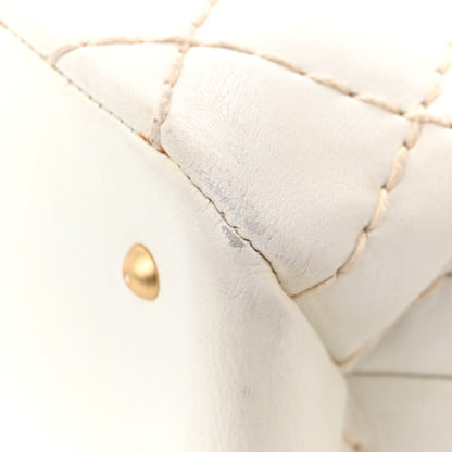 Chanel Calfskin Wild Stitch Shoulder Bag White 12 of 19