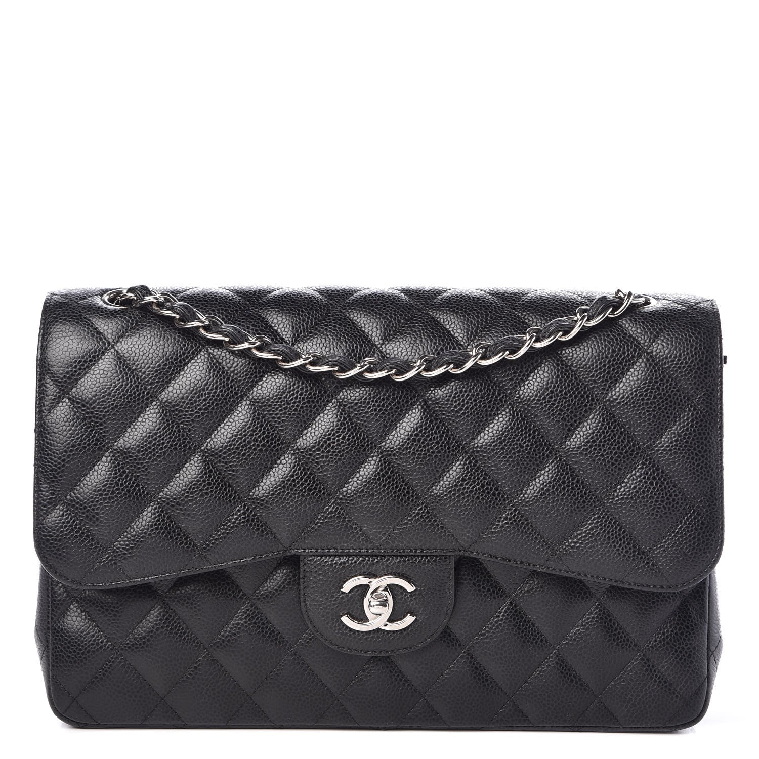 Chanel Caviar Quilted Jumbo Double Flap Black 1 of 9