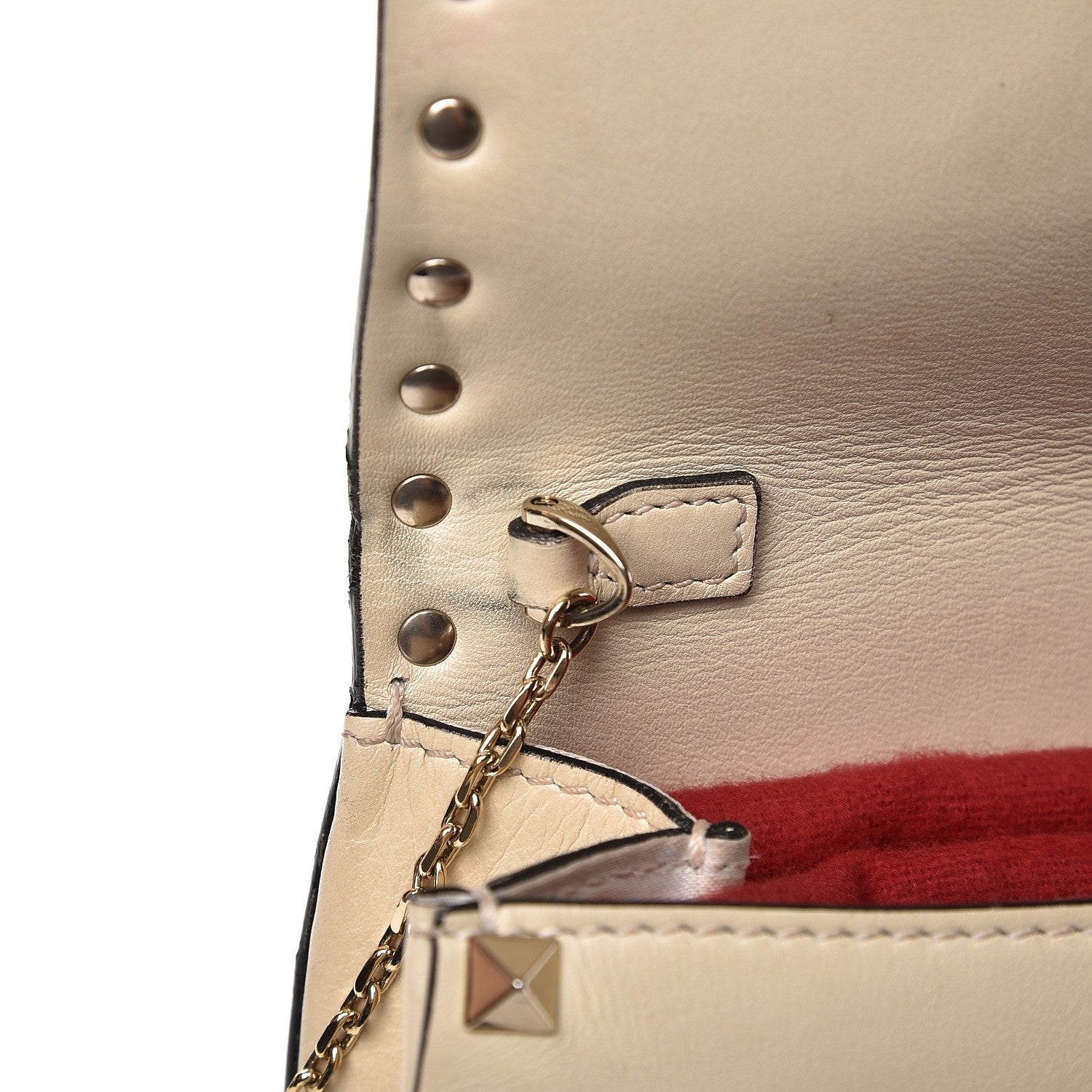 Valentino Garavani Vitello Rockstud Crossbody Saddle Bag Ivory 10 of 12