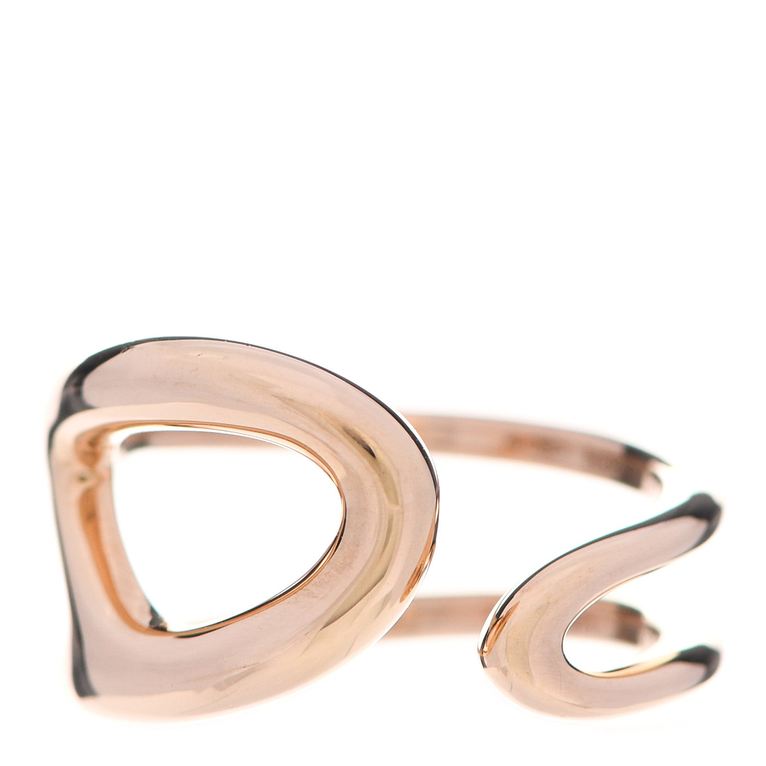 Hermes 18K Rose Gold MM Chaine d'Ancre Punk Ring 51 5.75 1 of 7