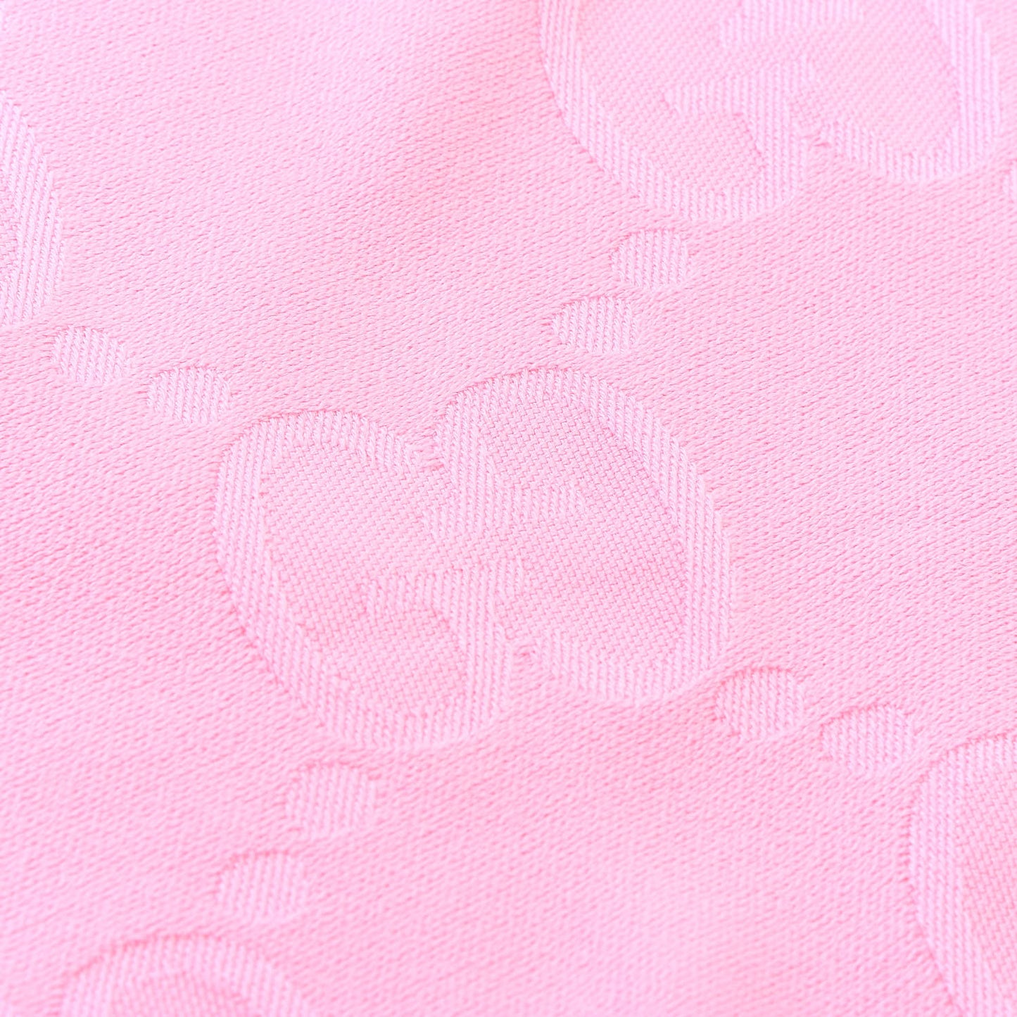 Wool Jacquard GG Monogram Fringe Scarf Pink