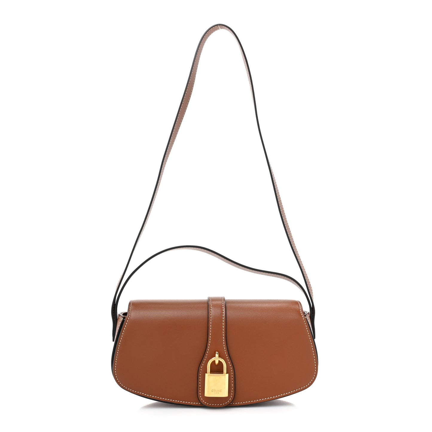 Smooth Calfskin Tabou Clutch On Strap Tan