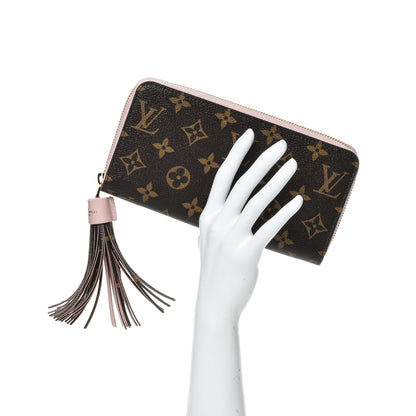 Louis Vuitton Monogram Pompon Zippy Wallet Rose Ballerine 2 of 7