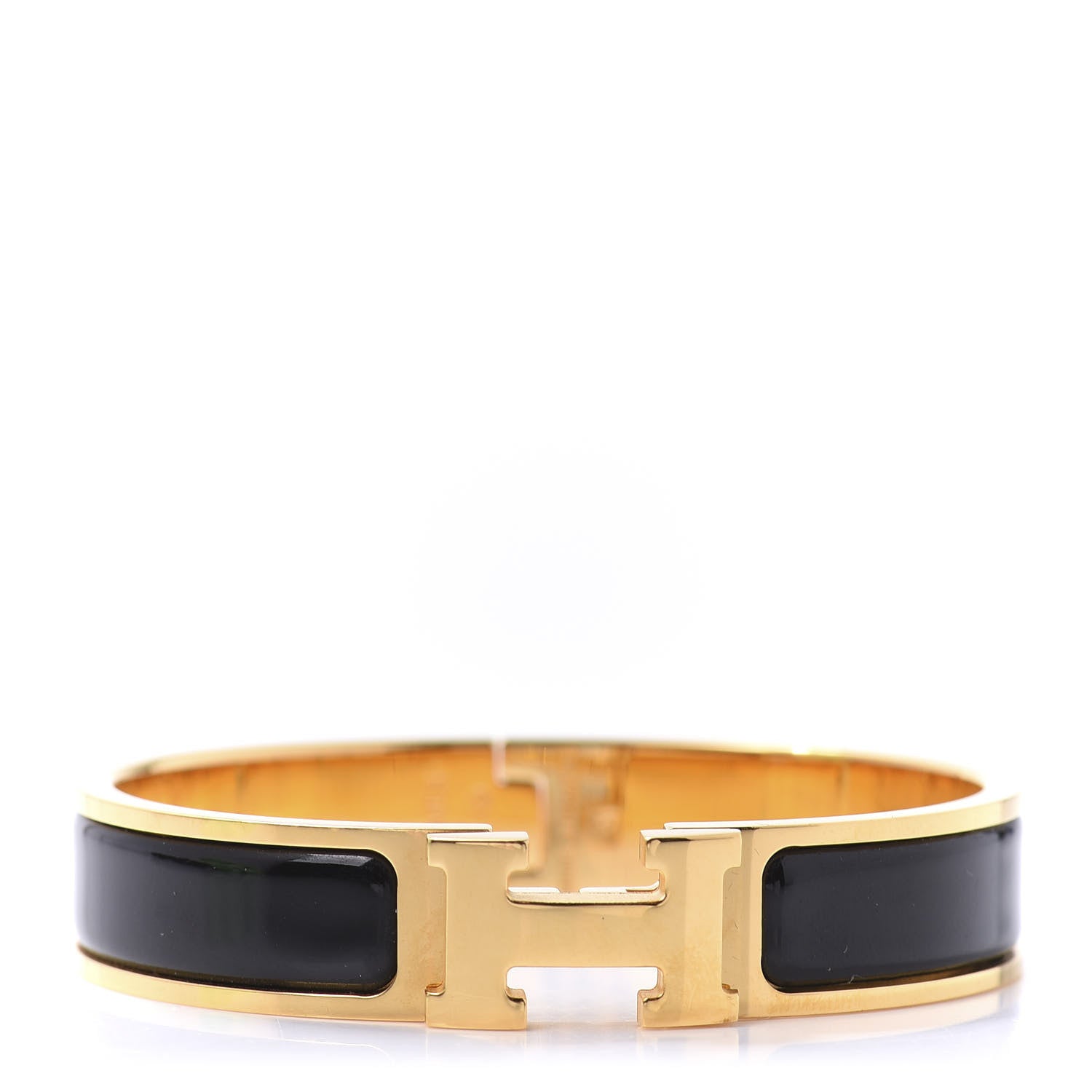 Hermes Enamel Narrow Clic Clac H Bracelet PM Black 1 of 5