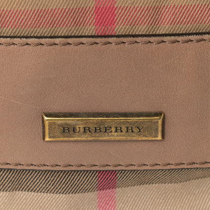 Burberry Calfskin House Check Small Brecon Tote Tan 18 of 20