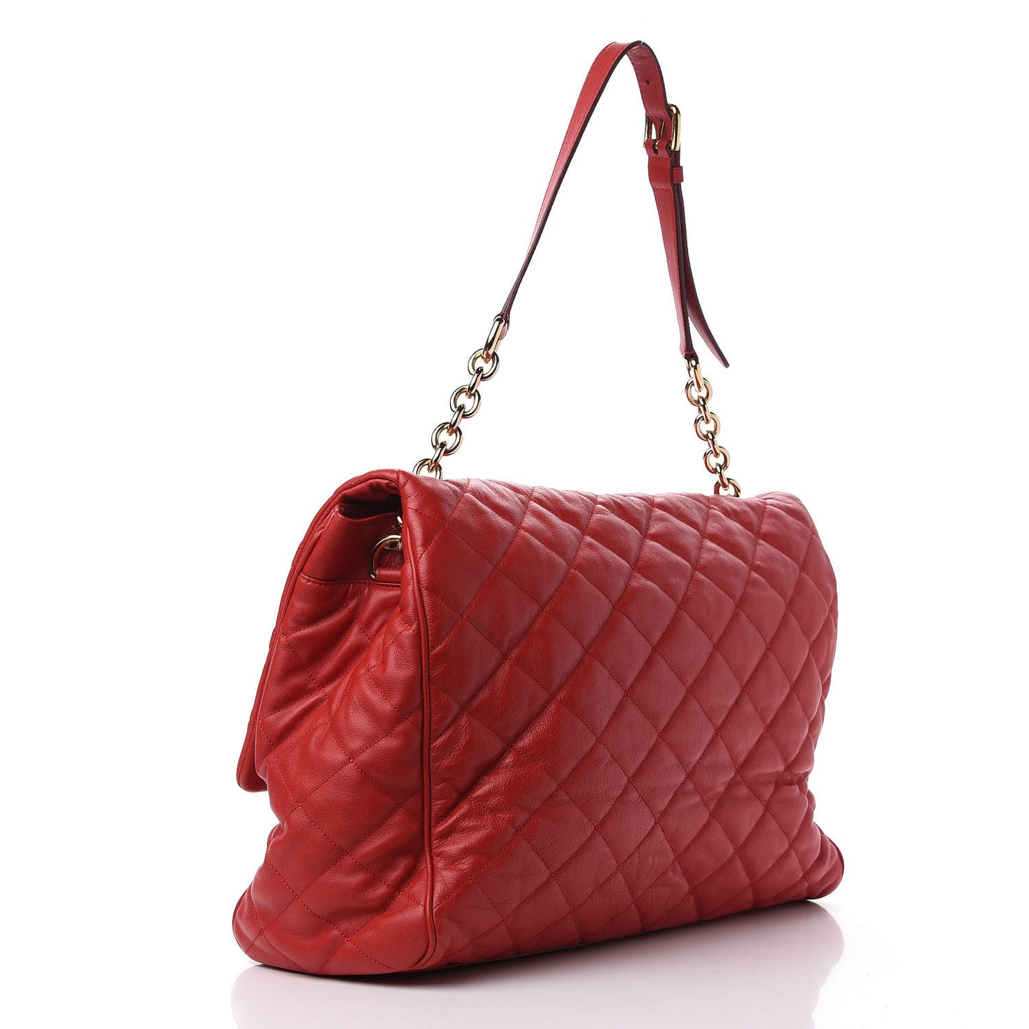 Lambskin Quilted Miss Kate Shoulder Bag Red