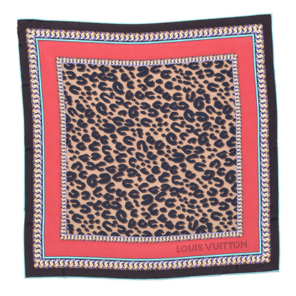 Louis Vuitton Silk Leopard Square Scarf 1 of 5