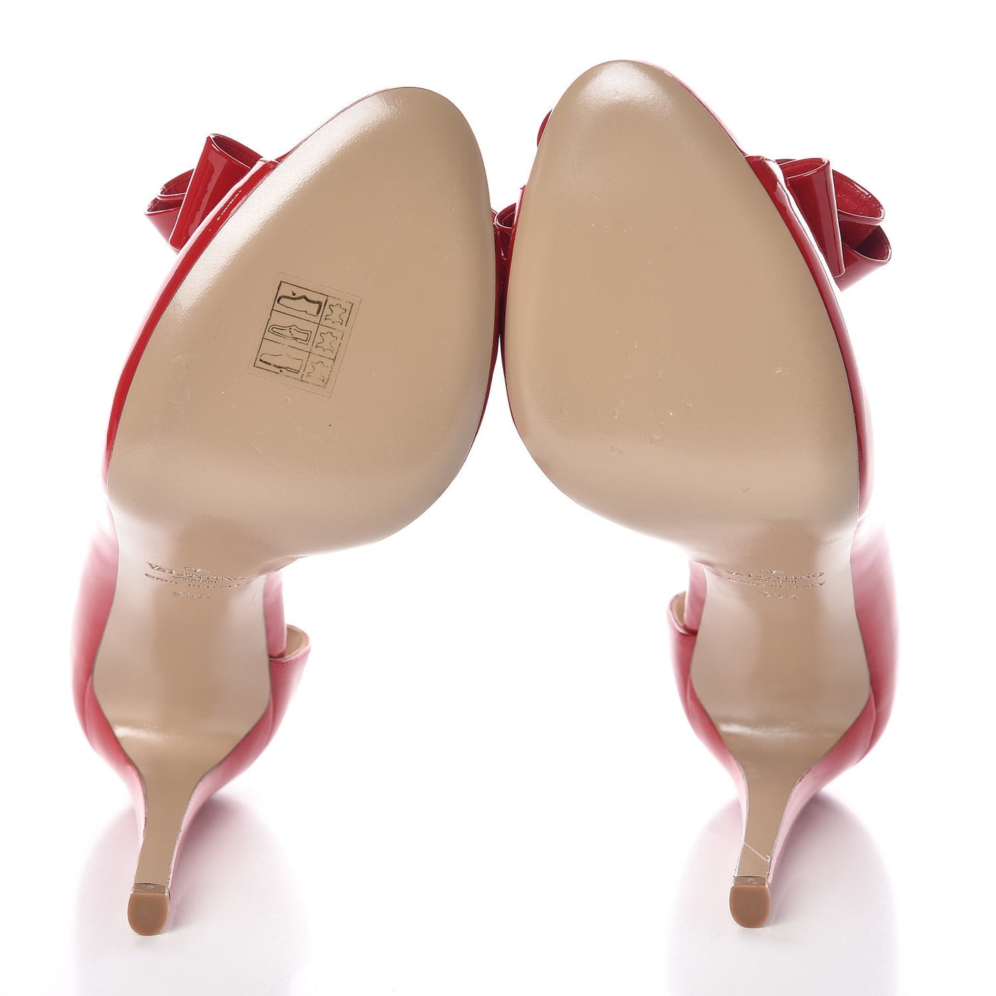 Patent Couture Bow Peep Toe d'Orsay 15/110mm Pumps 40.5 Rosso Valentino