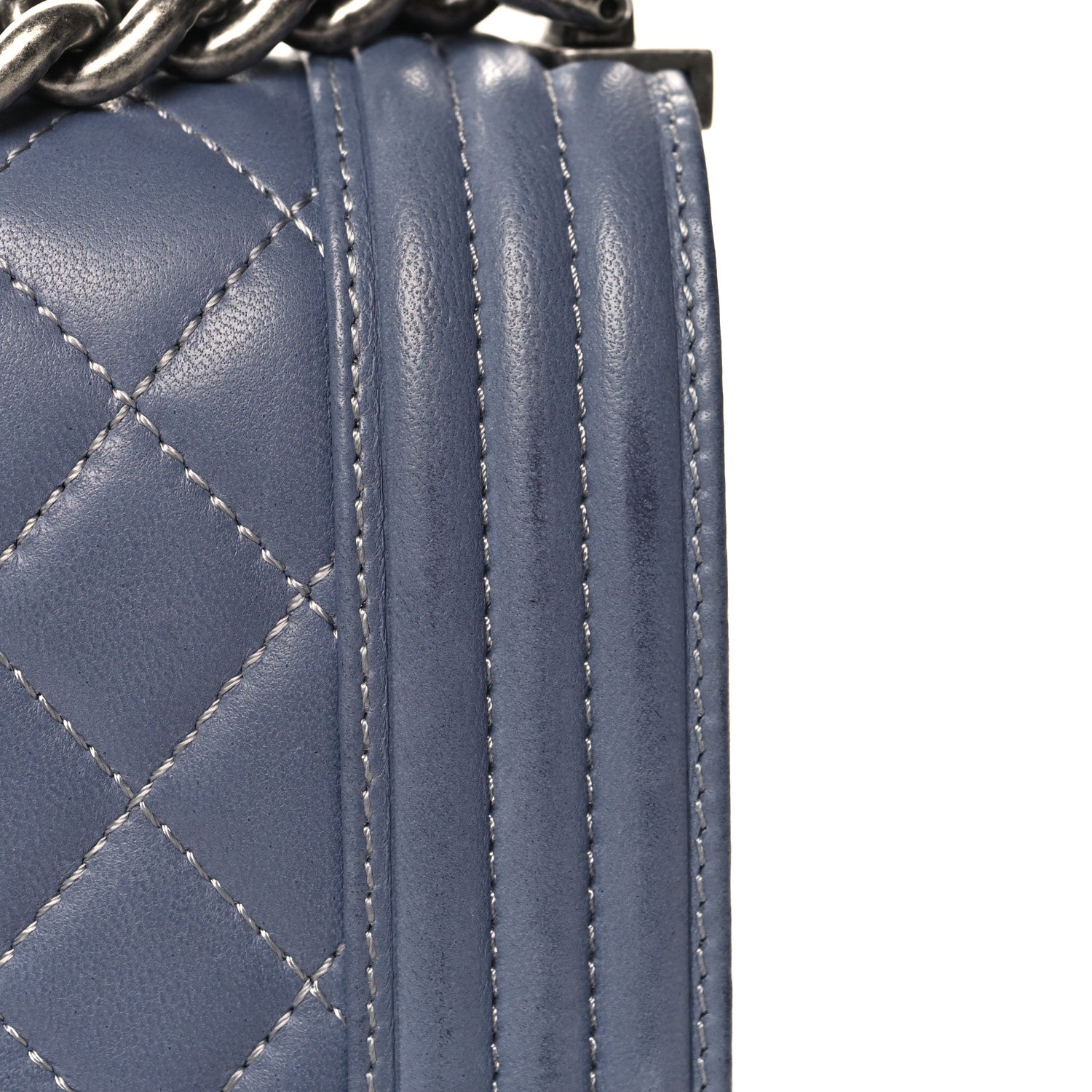 Chanel Lambskin Quilted Small Boy Flap Light Blue 12 of 12