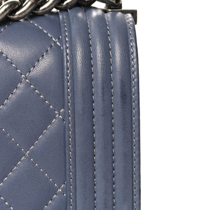 Chanel Lambskin Quilted Small Boy Flap Light Blue 12 of 12