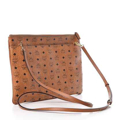 MCM Visetos Medium Crossbody Pouch Cognac 3 of 12