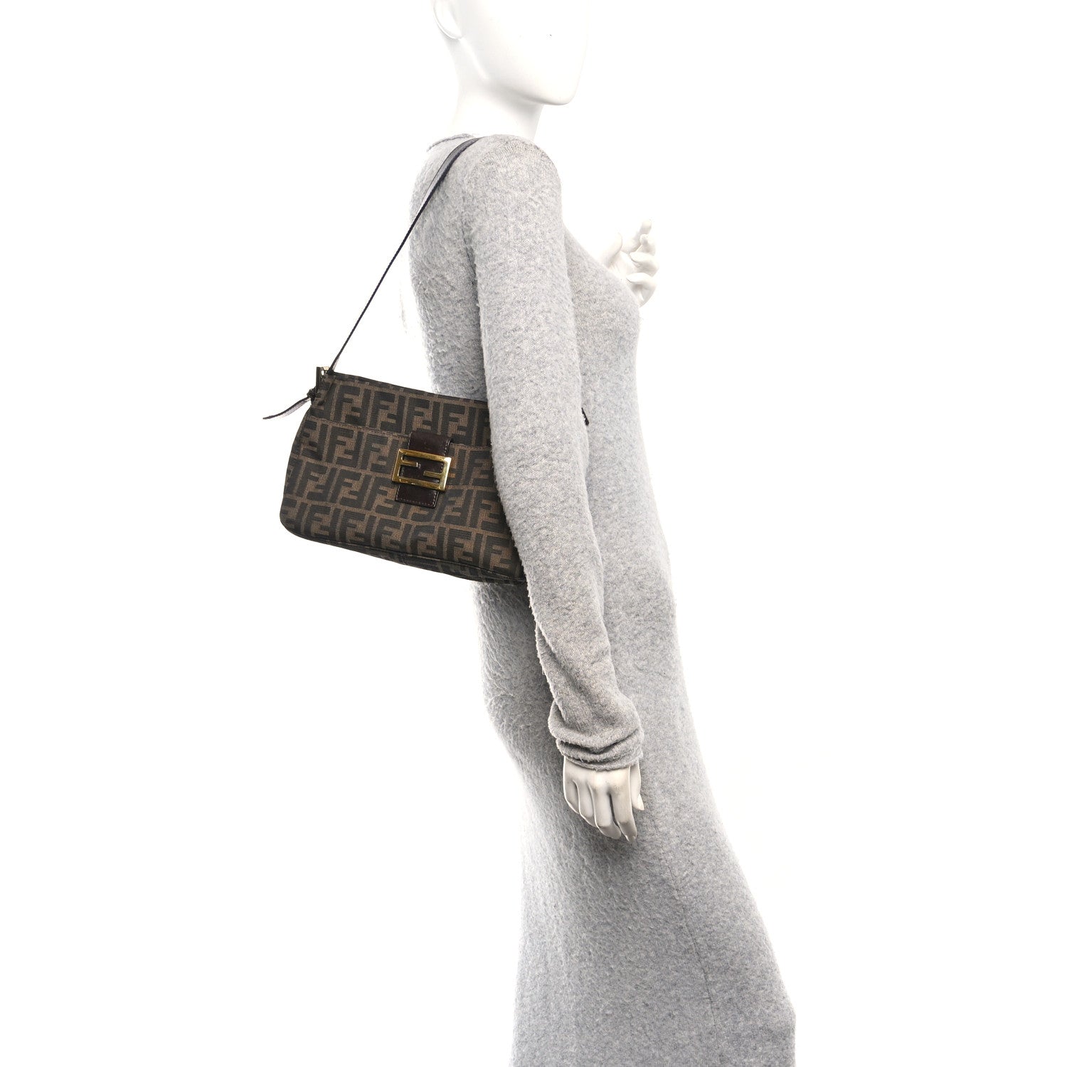 Fendi Zucca Shoulder Bag Tobacco 3 of 9