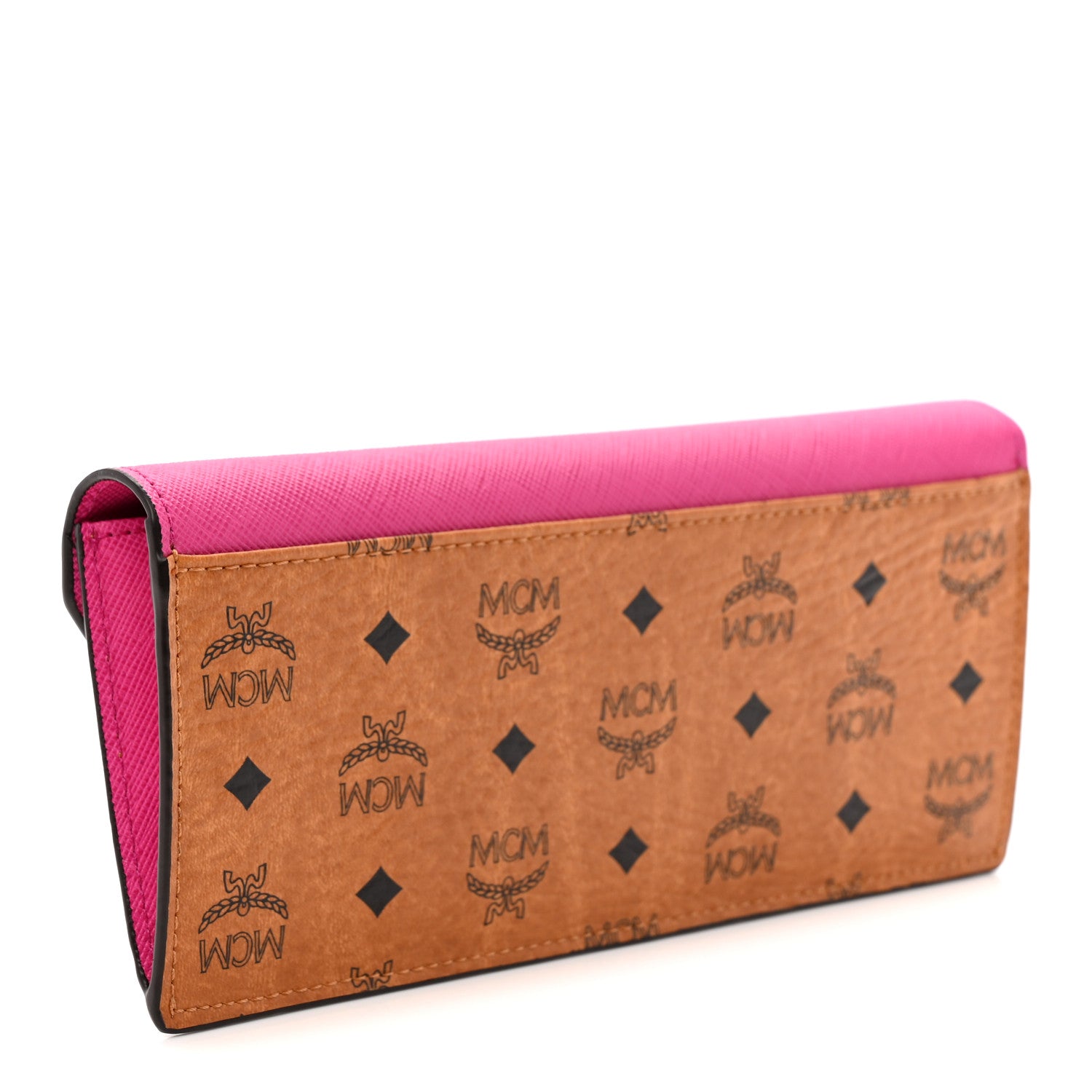 MCM Visetos Love Letter Long Flap Wallet Cognac Pink 4 of 8
