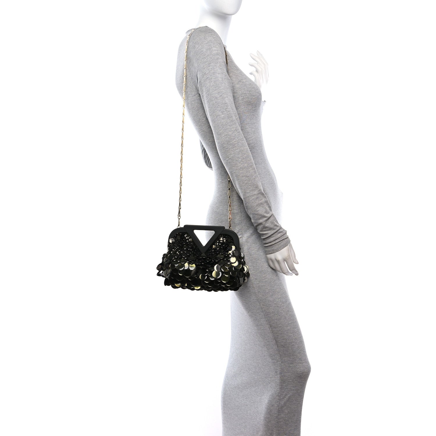 Bottega Veneta Paillette Small The Point Triangle Bag Camping 2 of 10