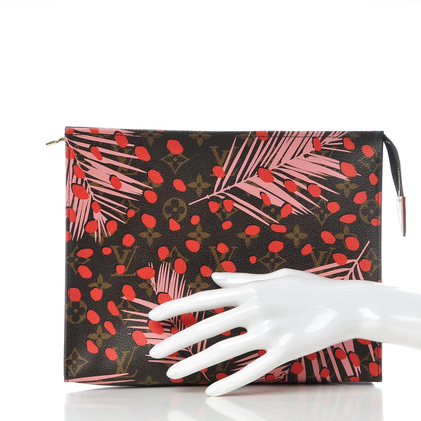 Monogram Jungle Dots Toiletry Pouch 26 Sugar Pink Poppy
