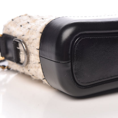 Chanel Tweed Calfskin Quilted Small Gabrielle Hobo Ivory Black 9 of 10