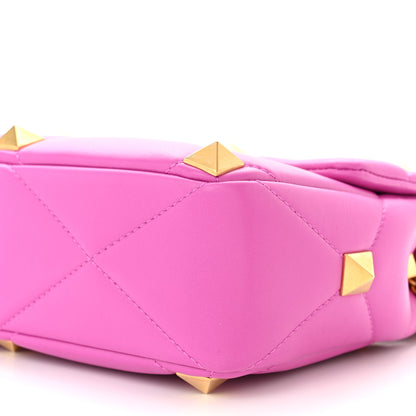Valentino Garavani Nappa Large Roman Stud Shoulder Bag Radiant Orchid 9 of 10