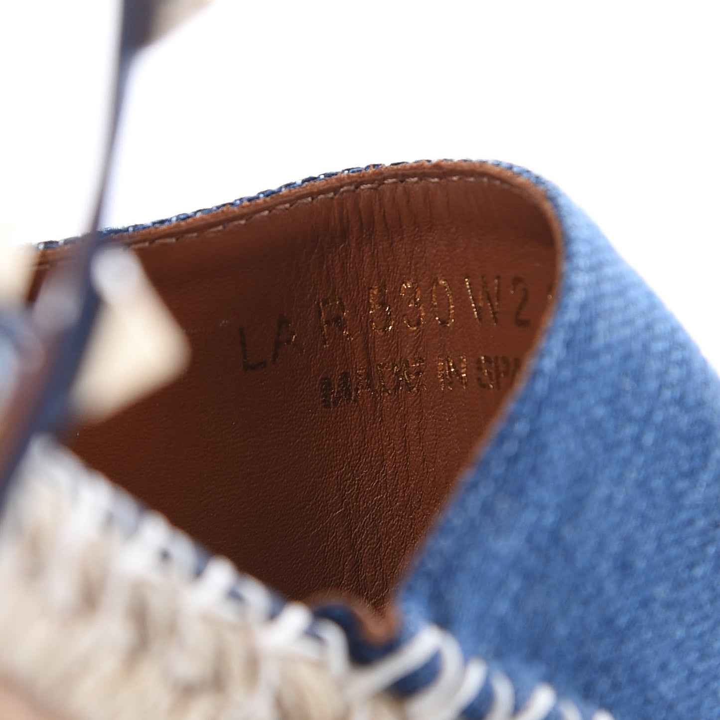 Denim Rockstud Ankle Wrap Espadrille 20mm Flats 37 Light Denim