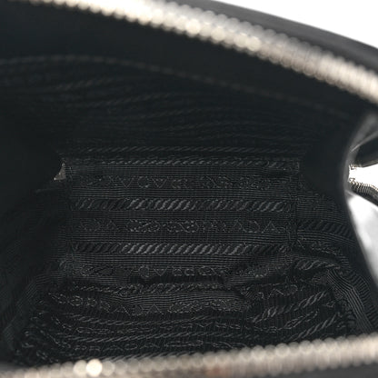 Prada Saffiano Travel Brique Crossbody Messenger Bag Black 5 of 9