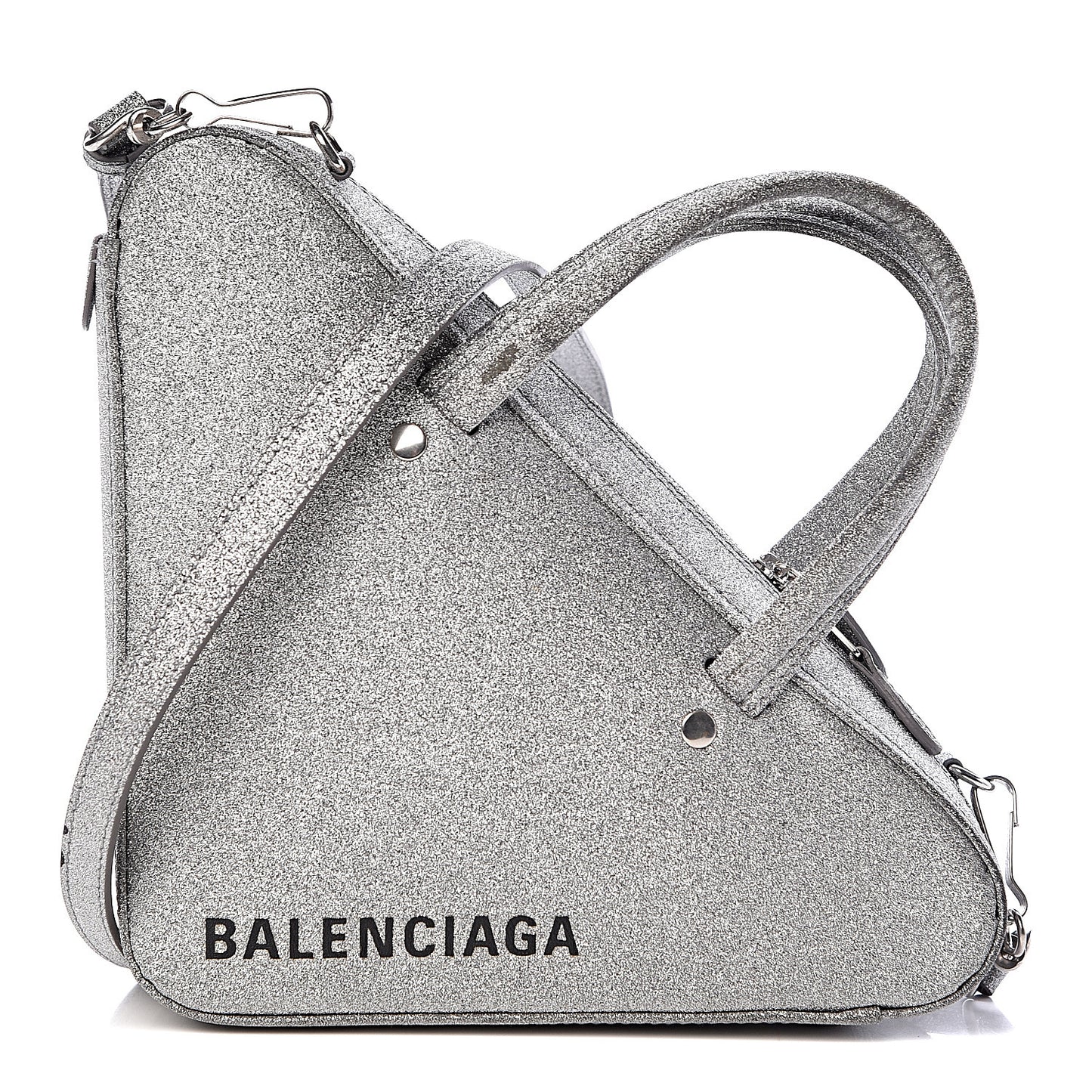 Glitter XS Triangle Duffle Argent Black