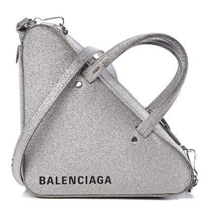 Balenciaga Glitter XS Triangle Duffle Argent Black 2 of 9