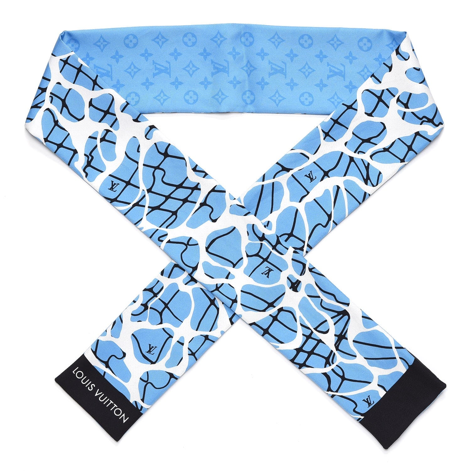 Louis Vuitton Silk Monogram Bandeau Aqua 1 of 4