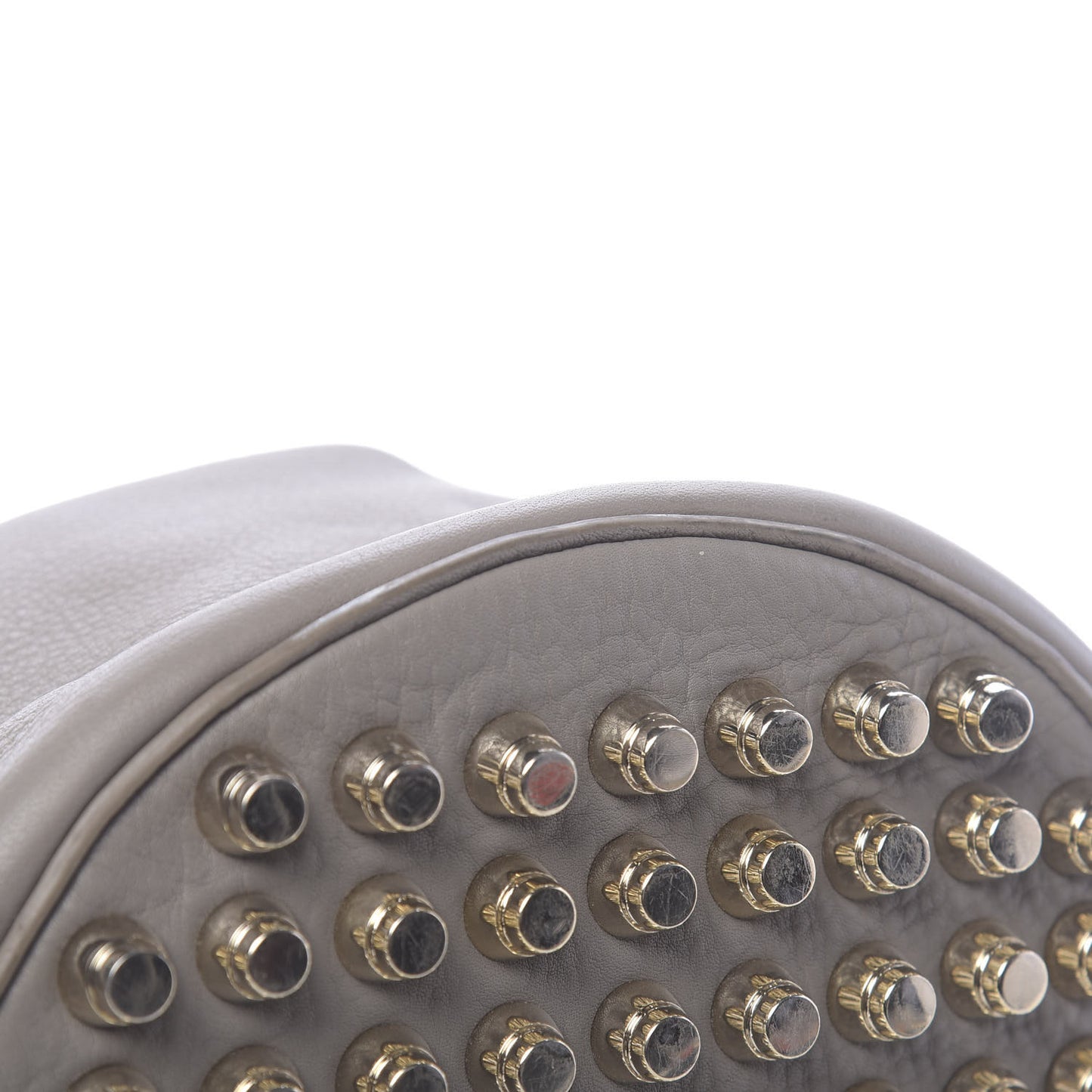 Pebbled Lambskin Diego Bucket Bag Oyster Pale Gold Hardware