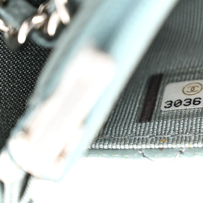Chanel Caviar Quilted Wallet on Chain WOC Light Blue 8 of 11