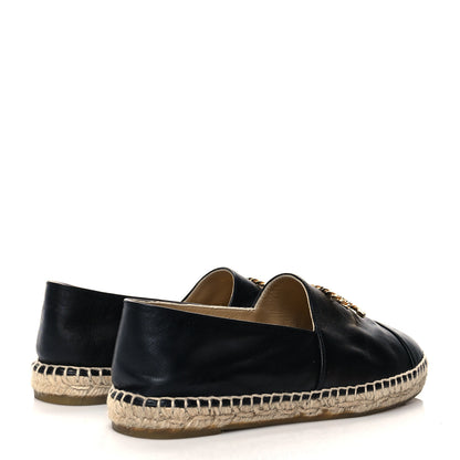 Chanel Calfskin Chain CC Espadrilles 40 Black 4 of 8