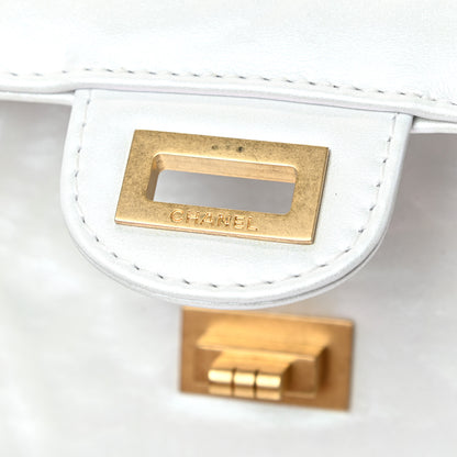 Chanel Iridescent Calfskin Embossed 2.55 Reissue Mini Flap White 10 of 11