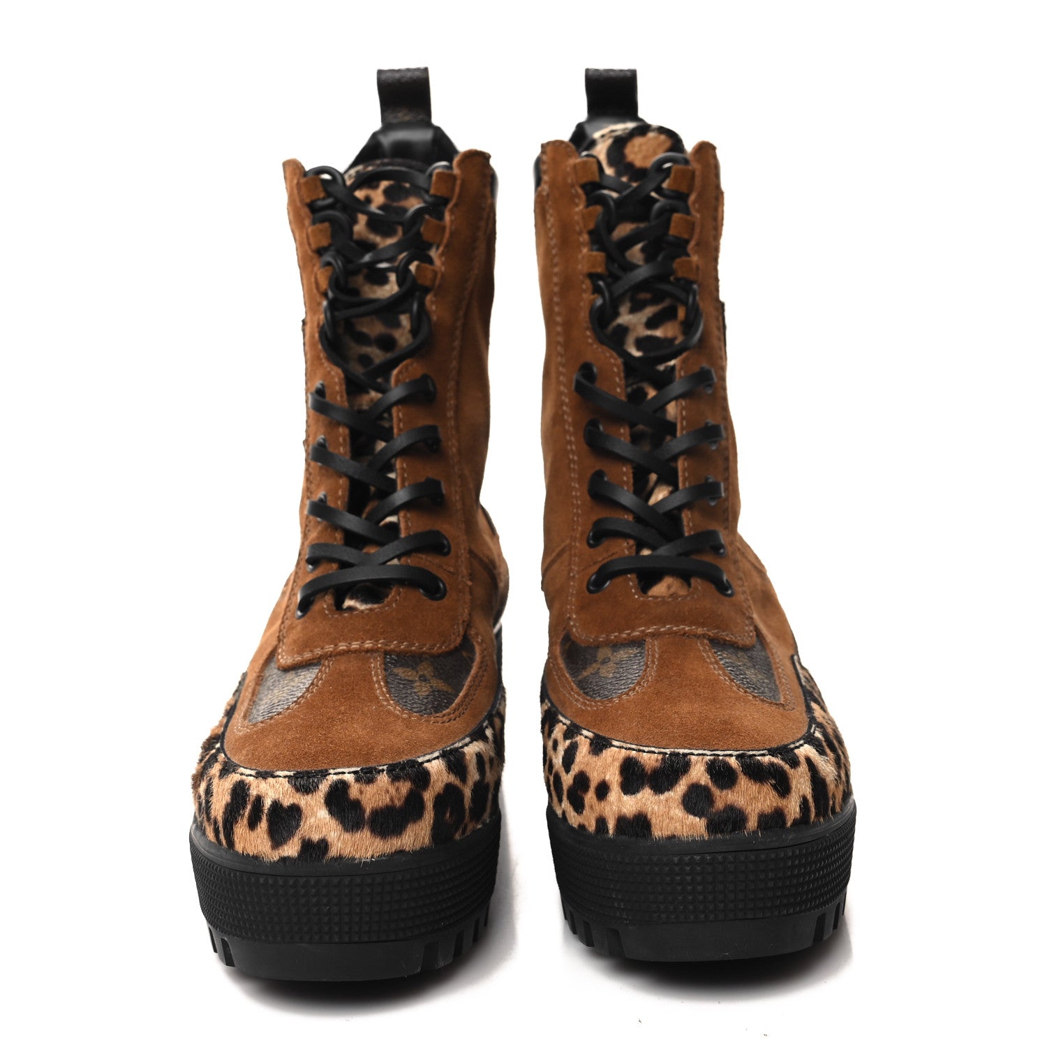 Louis Vuitton Suede Calfskin Monogram Laureate Platform Desert Boots 37.5 Cognac 2 of 8