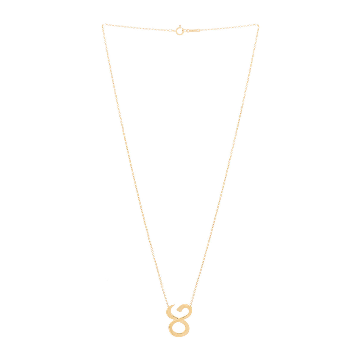 18K Yellow Gold Paloma Picasso Zodiac Taurus Pendant Necklace