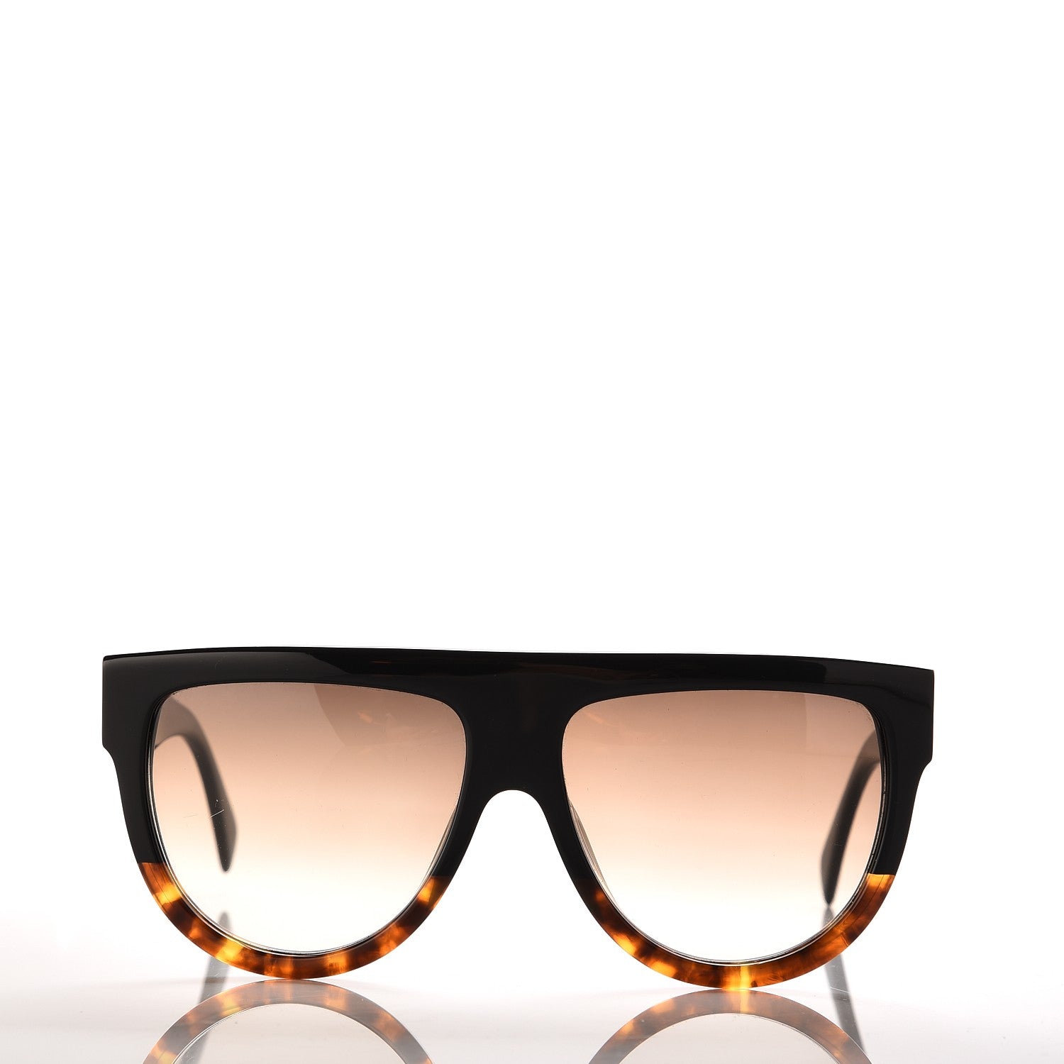 Celine Shadow Sunglasses CL 41026/S Black Havana 2 of 7