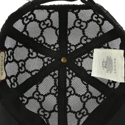 Gucci Mesh GG Monogram Shivali Baseball Hat S Black 6 of 8