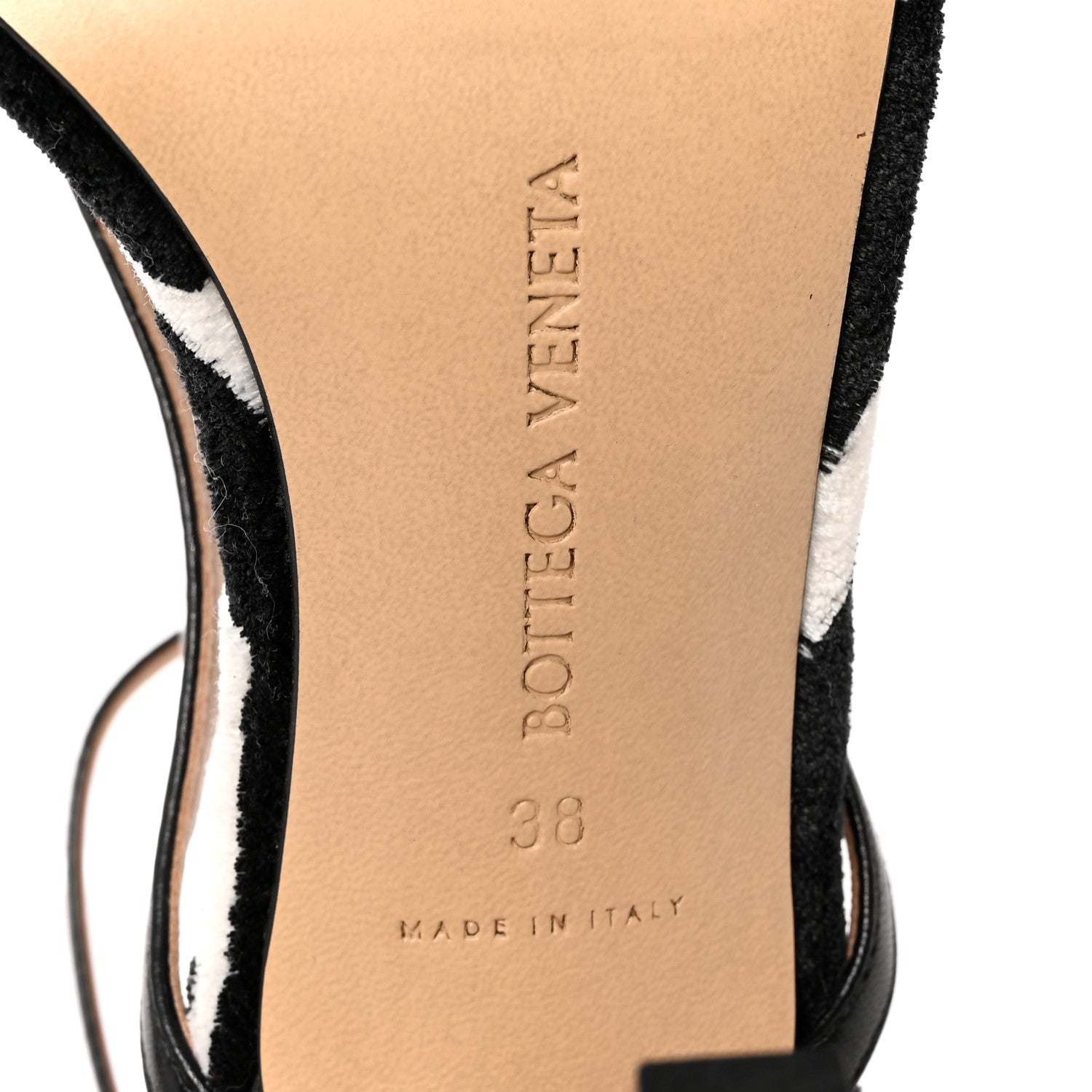 Bottega Veneta Microfiber Stretch Multi Strap 90mm Sandals 38 White Zebra 6 of 9