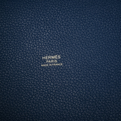 Hermes Taurillon Maurice Picotin Lock 18 PM Deep Blue 6 of 14