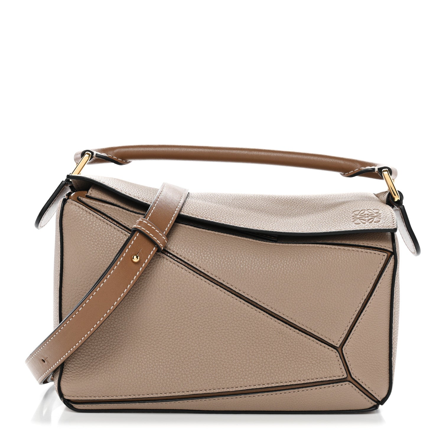 Loewe Grained Calfskin Small Puzzle Bag Sand Mink 1 of 9