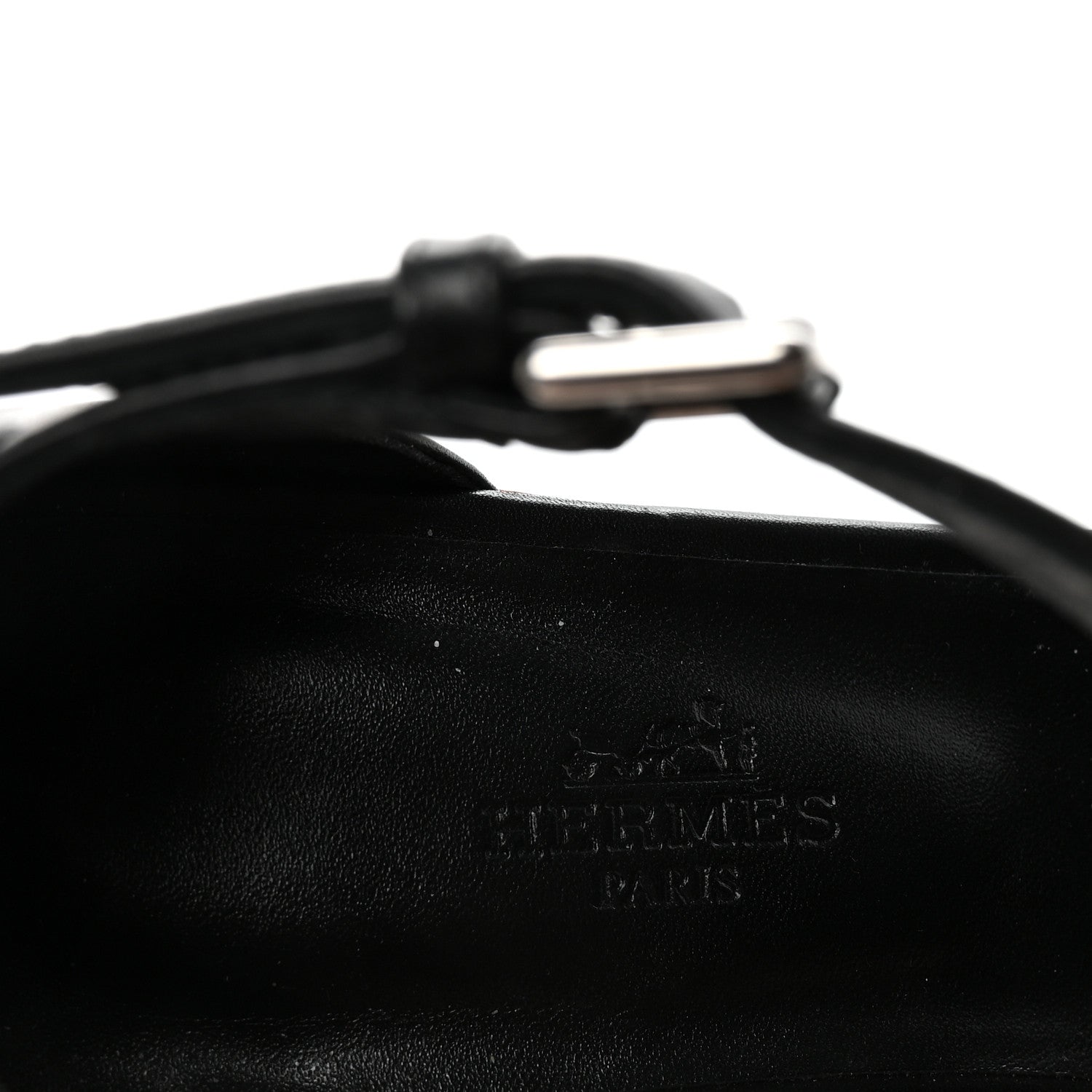 Hermes Calfskin Illusion 35 Sandals 37 Black 8 of 9