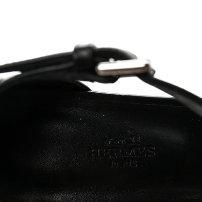 Hermes Calfskin Illusion 35 Sandals 37 Black 8 of 9