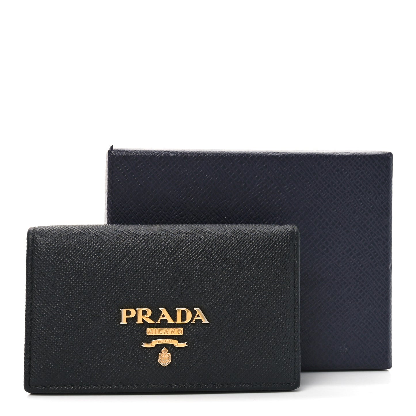 Saffiano Flap Card Holder Black