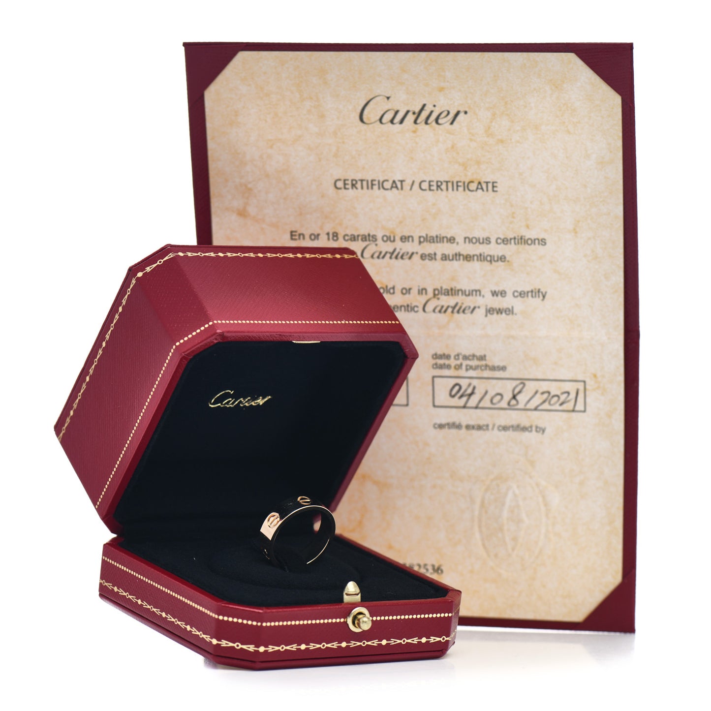 18K Yellow Gold 5.5mm LOVE Ring 55 7.25