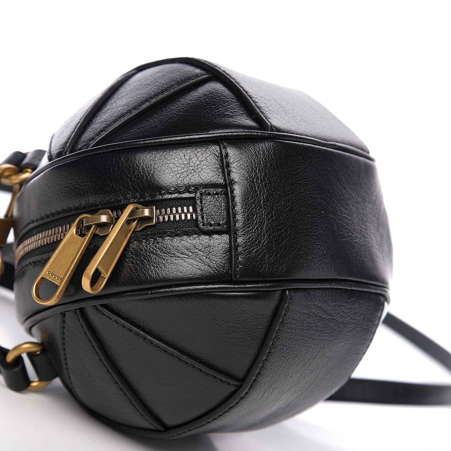 Piuma Lux Energy Mini Tifosa Basketball Shaped Shoulder Bag Black
