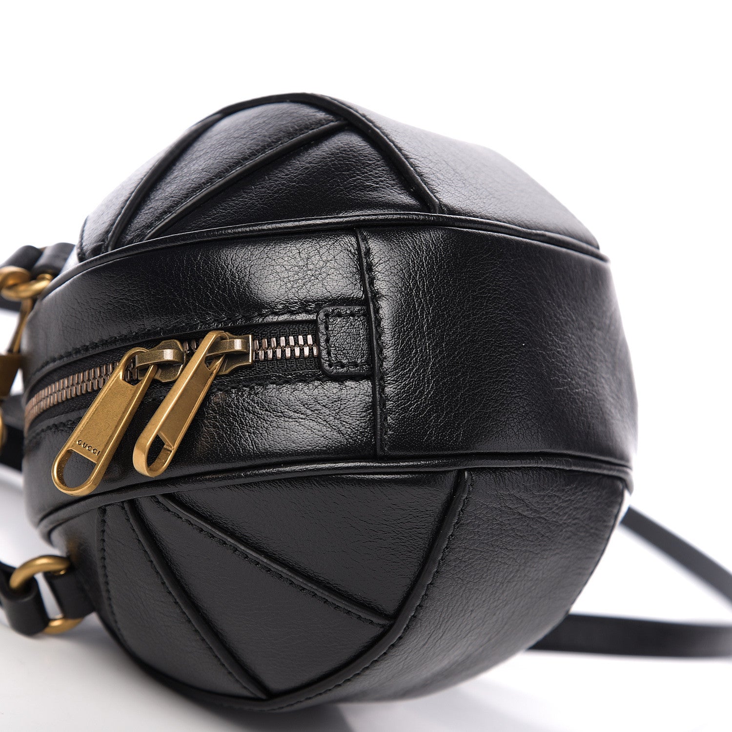 Gucci Piuma Lux Energy Mini Tifosa Basketball Shaped Shoulder Bag Black 8 of 9